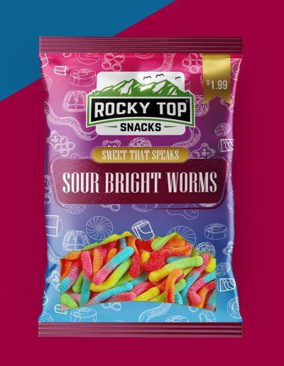 sour worms, rocky top sour bright worms